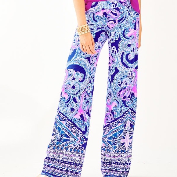 Lilly Pulitzer Pants - Lilly Pulitzer Bal Harbour Palazzo Pants Legga Sea